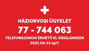 Háziorvosi Ügyelet ideiglenes TELEFONSZÁM!!!